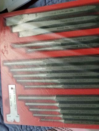 Vintage Snap - On 15 Pc Punch And Chisel Set Kit With Ppc - 1 Chisel - Punch Gage