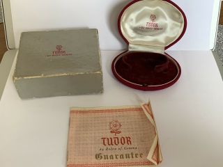 Vintage 1960’s Rolex Wrist Watch Box Papers & Outer Box Tudor Velvet