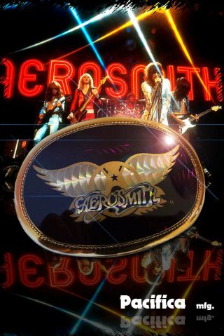 Aerosmith 1978 Vintage Pacifica Belt Buckle Draw The Line Walk This Way