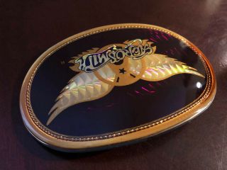 Aerosmith 1978 Vintage Pacifica Belt Buckle Draw the Line Walk this Way 2