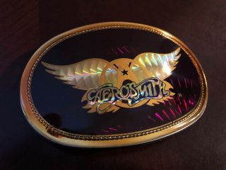 Aerosmith 1978 Vintage Pacifica Belt Buckle Draw the Line Walk this Way 3