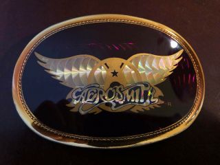 Aerosmith 1978 Vintage Pacifica Belt Buckle Draw the Line Walk this Way 6