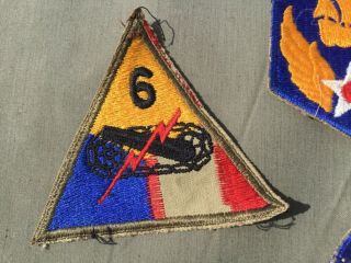 WW2 WWII U.  S.  Army pile of uniform patches not HBT for jacket,  shirt coat 3