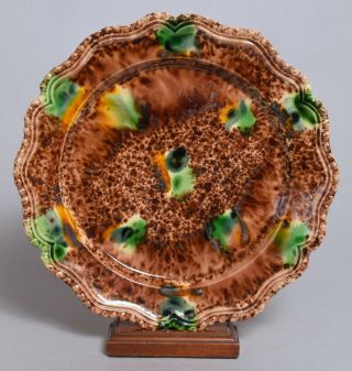 An Antique 18thc English Whieldon Staffordshire Creamware Plate