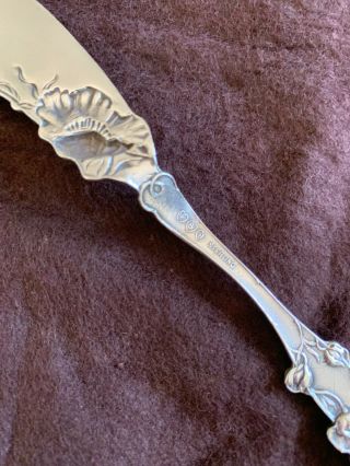 POPPY by Paye & Baker Art Nouveau Sterling Butter Knife 3