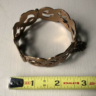 Vintage IKU - TURSO Viking Celtic Swans Bracelet - KALEVALA KORU Finland Bronze 8