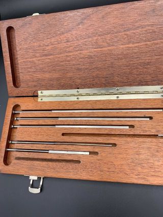 Vintage Brown And Sharpe Micrometer Depth Gage No 604 Wood box 4