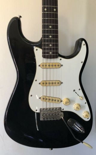 Fender Japan Stratocaster St - 62 Black Made In Japan 84 - 87 E Serial Vintage Mij