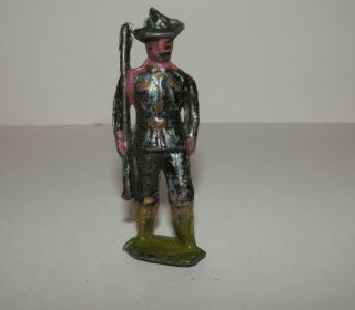 Vintage Lead/metal Soldier Carrying Gun - 2.  5 " Tall