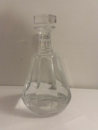 Vintage Baccarat Decanter Solid Crystal Cut Tallyrand W/ Stopper Made In France