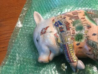 Hand Painted Sleeping Pig Japanese Chinese Figurine Vintage Porcelain Statue Min 6