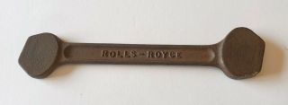 Extremely Rare Vintage/antique 7.  5 " Uncut Blank Rolls Royce Spanner Car Tool