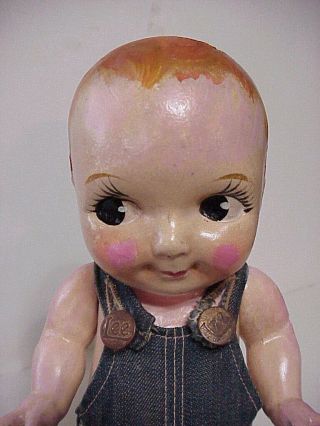 Vintage Buddy Lee Composition Doll In Lee Overalls 13 