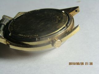 Vintage Men ' s Bulova Accutron M7 watch 14K gold case for parts/repair 270 10