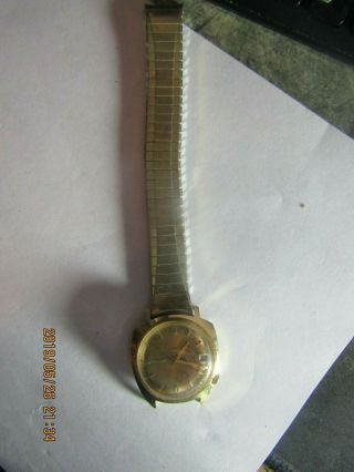 Vintage Men ' s Bulova Accutron M7 watch 14K gold case for parts/repair 270 3
