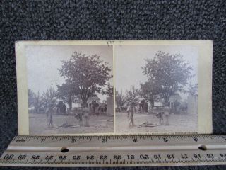 Antique Civil War Stereoview Photo Card,  Incidents Of War 721,  Mrs.  Allsop House