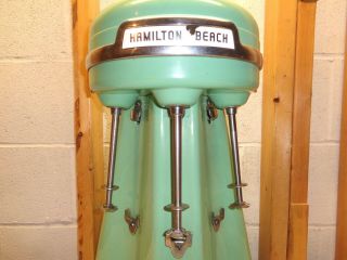 Vintage HAMILTON BEACH 40DM Jadeite Green 3 Cup Milkshake Maker 2