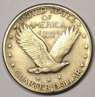 1920 - D Standing Liberty Quarter 25C - Choice AU / UNC Details - Rare Date Coin 4