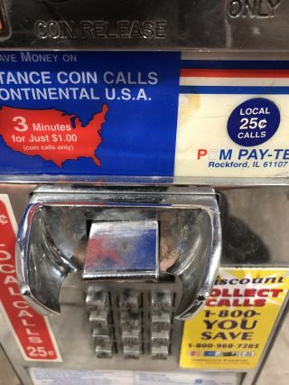 Vintage Coin Pay Phone Chrome Quadrum Telecom GTE Prop Heavy BCD 5