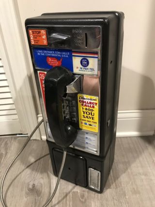 Vintage Coin Pay Phone Chrome Quadrum Telecom GTE Prop Heavy BCD 7