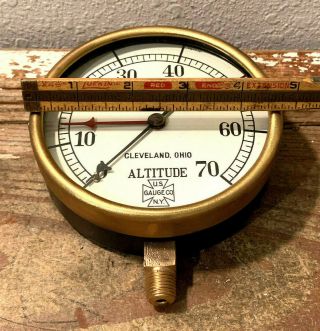 Dated 1927: Vintage US GAUGE Brass Pressure Gauge Design,  Antique,  Steampunk 3
