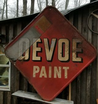 46 " Huge Devoe Paint Sign Vintage Advertising Kite Sign