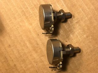 Matched Pair Nos Vintage 1961 Cts 250k Ohm Amp Audio Taper Potentiometers (qty