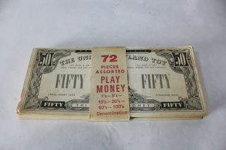 Vtg Craig Henry Toys Co United Playland Toy Paper Play Money Magic Trick Prop