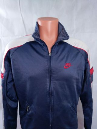 Vtg 80s Nike Tracksuit Jacket Pants Sz Medium Made In Usa Swoosh