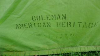 Canvas Tent Vintage Coleman Heritage 10 ' X 8 ' X 7 ' 4 