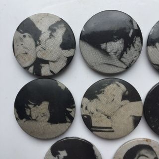 8x Vtg Og Rolling Stones Love You Live Promo 32mm Pin Badges 1977 Andy Warhol 3