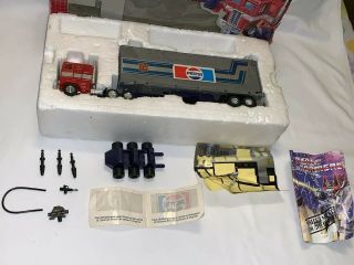 Vintage 1984 Transformers G1 Pepsi Optimus Prime Rare - Authentic 2