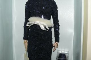 Franklin Princess Diana Vinyl Doll Dressed In Rare Blue Lace Dress W 9