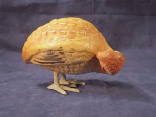 Vintage Large Spelter Partridge W/head Under Wing,  Never Seen This One Before