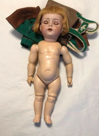 Sweet Antique German 121 K R Toddler Doll w/Tyrolean Outfit 12” Tall 8