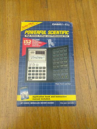 Vintage Casio Fx - 451m Scientific Solar - Powered Calculator Made Japan Handheld