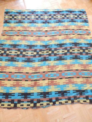 Vintage Beacon Camp Trade Blanket - Western American Indian Dsgn Xlnt Colors
