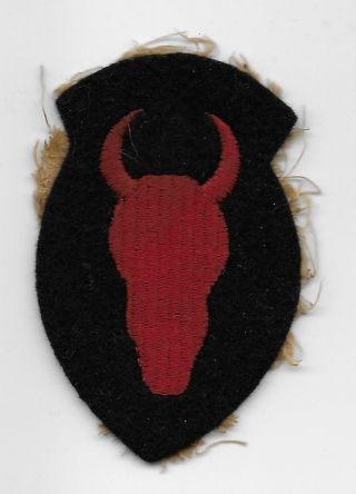 1930s,  Us Made,  34th Infantry Division Patch - On Black Felt - Us Army