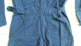 Vintage 40s Lankfords Navy Blue Albany NY Fire Department Coveralls SZ 40 Long 9