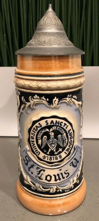 Rare Vintage 1952 Eric Mihan St.  Louis University Beer Stein Made In Germany