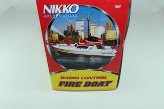 Vintage Nikko Radio Control Fire Boat Rescue With Charger and Battery 3