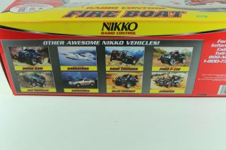 Vintage Nikko Radio Control Fire Boat Rescue With Charger and Battery 7