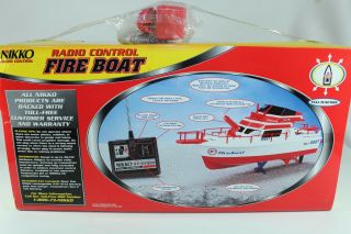 Vintage Nikko Radio Control Fire Boat Rescue With Charger and Battery 8
