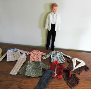 Vintage Uneeda Bob Doll 12.  5 " With Vintage Clothes