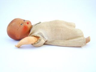 Rare Antique Composition Bisque Baby Doll w Box accesories Vintage Toy 7