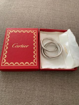 Cartier Vintage 1989 Silver Trinity Ring Napkin Holder