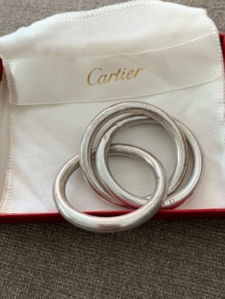 Cartier Vintage 1989 Silver Trinity Ring Napkin Holder 5