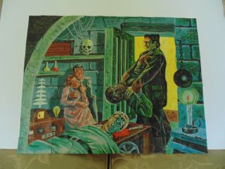 Vintage 1960s Jaymar 17x22 Frankensteins Revenge Puzzle 100 Complete 2