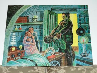 Vintage 1960s Jaymar 17x22 Frankensteins Revenge Puzzle 100 Complete 5