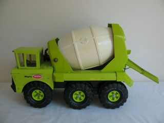 Vintage 1974 - 75 Tonka Toys Lime Green Mighty 6 - Wheel Cement Mixer Truck 3950 Vg